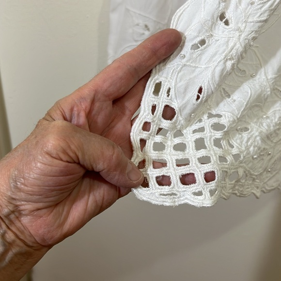 Midnight Velvet 2 pc. White smmaxi skirt and matching jacket. Size 1X - Picture 8 of 14